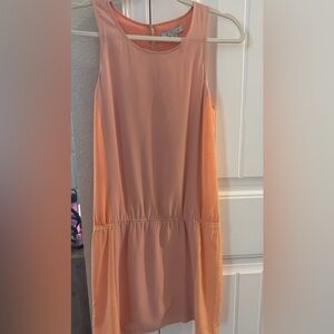 Peach Sleeveless Mini Dress